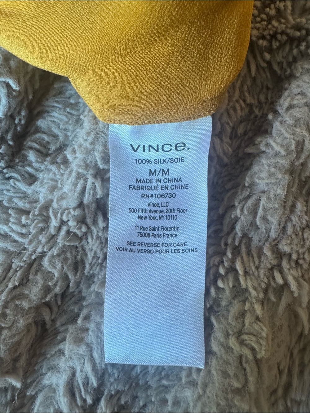 Vince 100% silk top waterfall - Picture 5 of 5